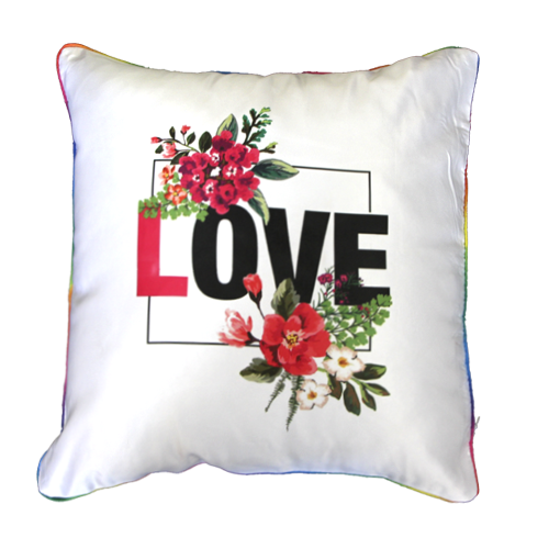 Glossy Pillow Cover with color edge