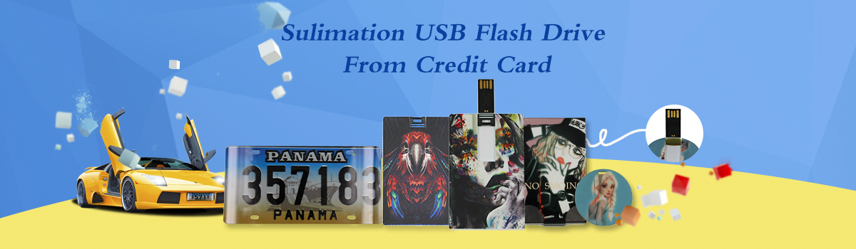 Sulimation USB Flash Drive from Credit Card