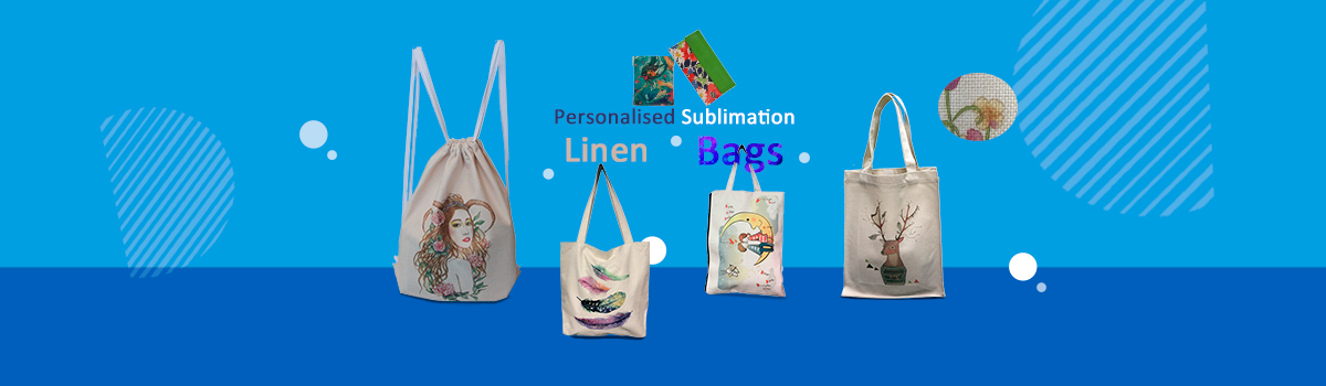 Sublimation Linen Tote Drawstring Bags