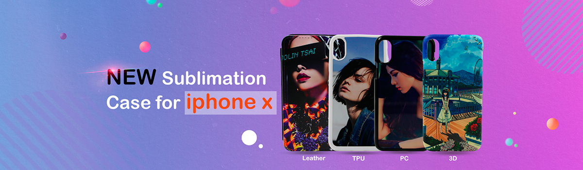 iphone X iphone10 2D Sublimation PC TPU Leather Phone Case