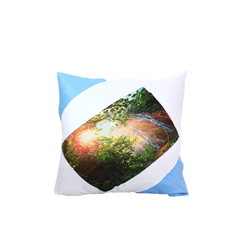 Satin Pillow Cover with Color Opposite Angles+Frings