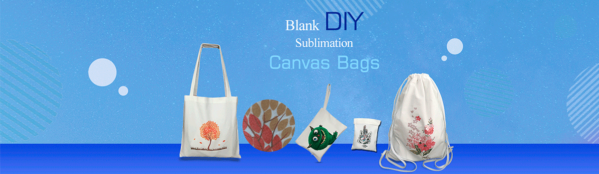 Sublimation Canvas Shopping Bags