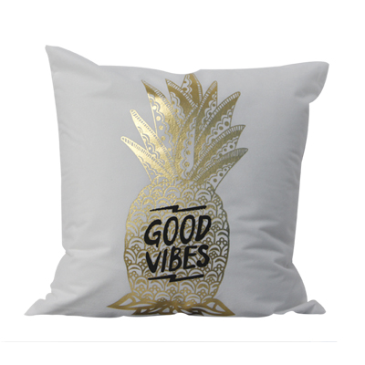 Pineapple 45*45cm Gold Stamping Cushion Cover