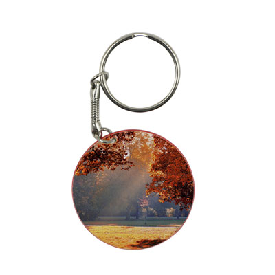 47mm Round Keychain- Color Edge