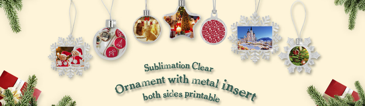 Sublimation Christmas Ornament with metal insert