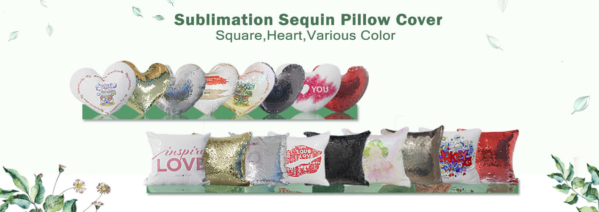 Sublimation Sequin Pillow Cover