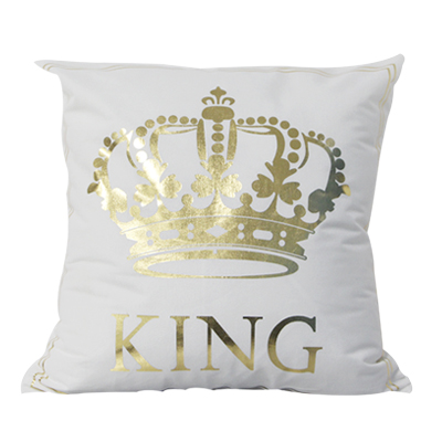 King 45*45cm Gold Stamping Cushion Cover