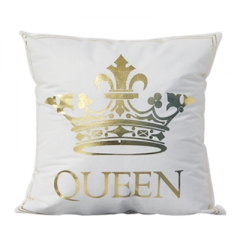 Queen 45*45cm Gold Stamping Cushion Cover