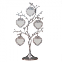 Silver Heart Family Tree Picture Frame
