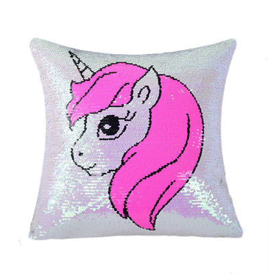 Unicorn Mermaid Glitter Pillow Cover