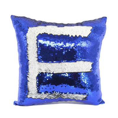 Blue Sequin Pillow