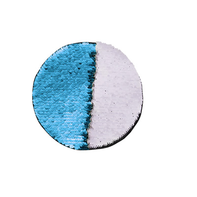 Blue Round Sequin Patch