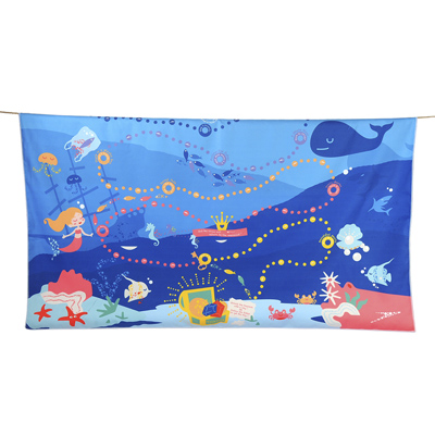 Fast Drying 28"x55" Beach Towel Microfiber Sublimation Blanket