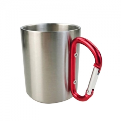 300ml Sublimation Stainless Steel Mug with Carabiner