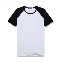 Adult Toddler Polyester Short Sleeve Sublimation White T-Shirt