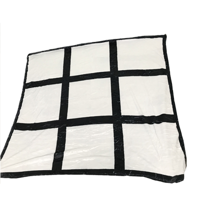 39.4"x49.2" 100x125cm 9 panel sublimation flannel white blanket