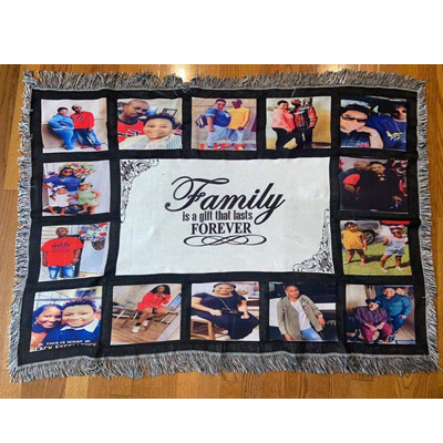 customized 59.1"x78.7" 150x200cm 20 panel sublimation  flannel blanket