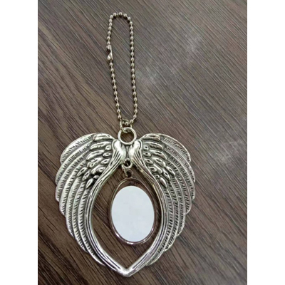 Sublimation angel wing necklace pendant jewelry