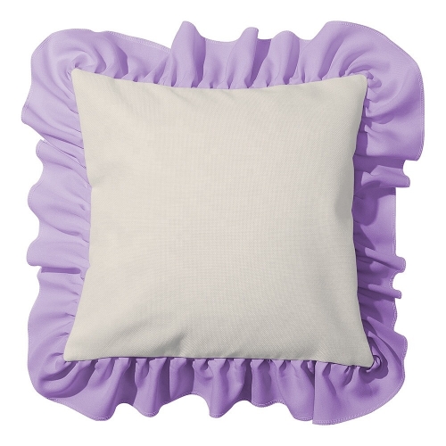 Linen Ruffle Sublimation Pillow Case