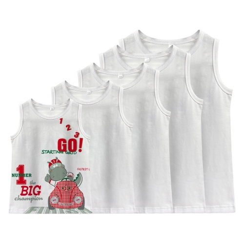Kids Youth Polyester White Child Sleeveless T shirt Sublimation Vest Tank Top