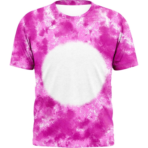 Adult Polyester Blank Faux Bleach Sublimation tshirt