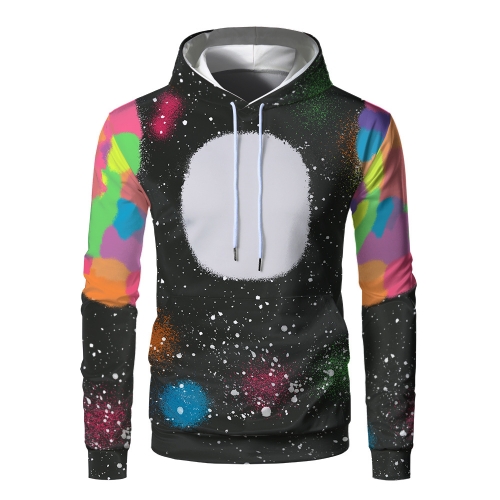 Customized Polyester Sublimation Faux Bleach Hoodie
