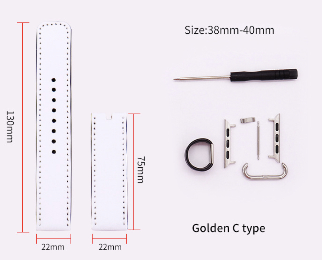 Sublimation PU  Watch Band for Apple watch 1/2/3/4/5