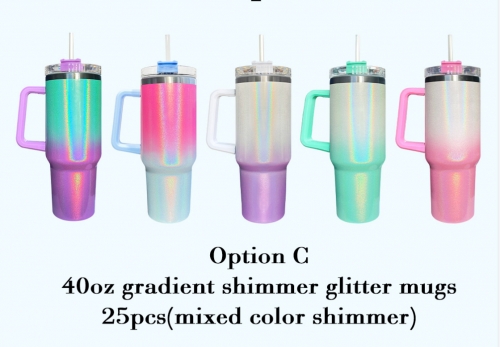 40oz Shimmer Glitter Mugs