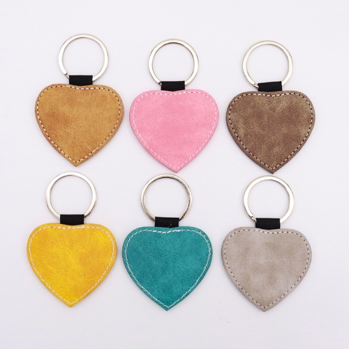 Heart Leather Keyrings