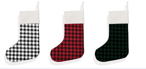 Plaid Christmas Sublimation Stockings