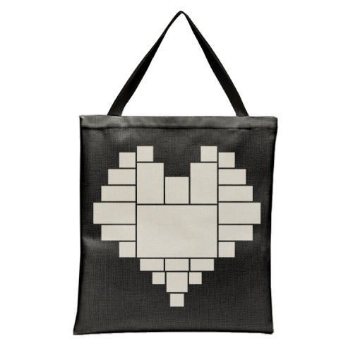 Sublimation Heart Panel Tote Bag