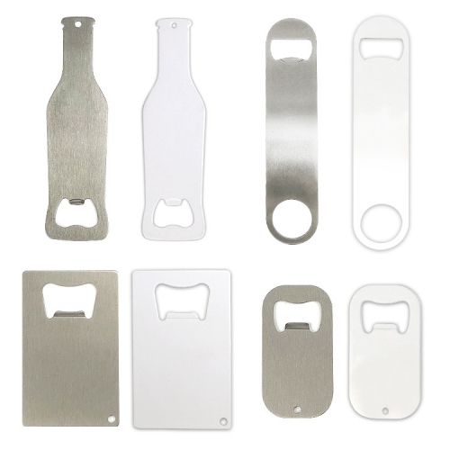 White Silver Sublimation Bottle Openers