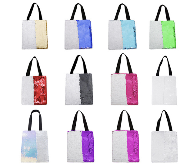 Sequin Sublimation Tote Bags