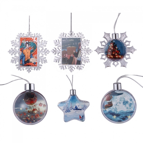 Clear Sublimation Christmas Baubles