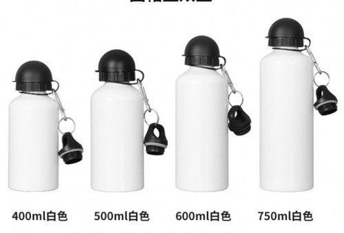 400ml 500ml 600ml 750ml Sublimation Bottles with 2 caps