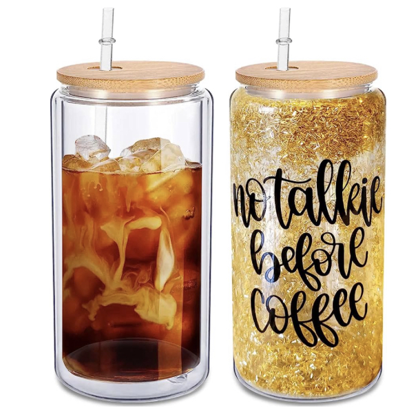 Snow Globe Sublimation Iced Coffee Cups