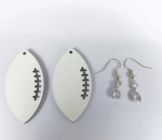 Rugby Football Sublimation Earrings