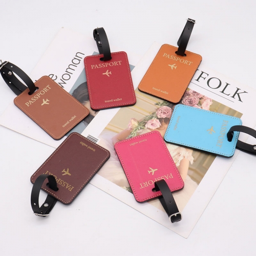 Laser Engraving Leather Luggage Tag