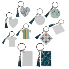 MDF Sublimation Tassel Keyring