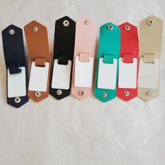 Sublimation Leather Keychain with aluminum card