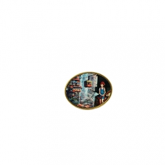 Oval Metal Badge