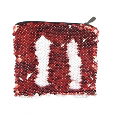 Red Sequin Cosmetic Bag