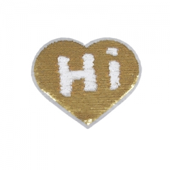 Heart Gold Sequin Sticker