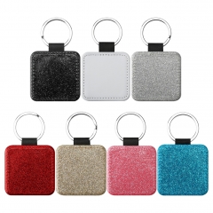 Square Glitter Key Chain