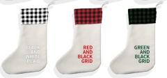 Plaid Linen Sublimation Stockings