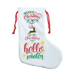 White Sublimation Velvet Stocking