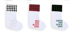 Plaid Velvet Sublimation Stockings