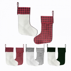 Plaid Linen Sublimation Stockings