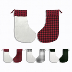 Plaid Velvet Sublimation Stockings