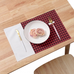 Christmas Plaid Sublimation Linen Placemat